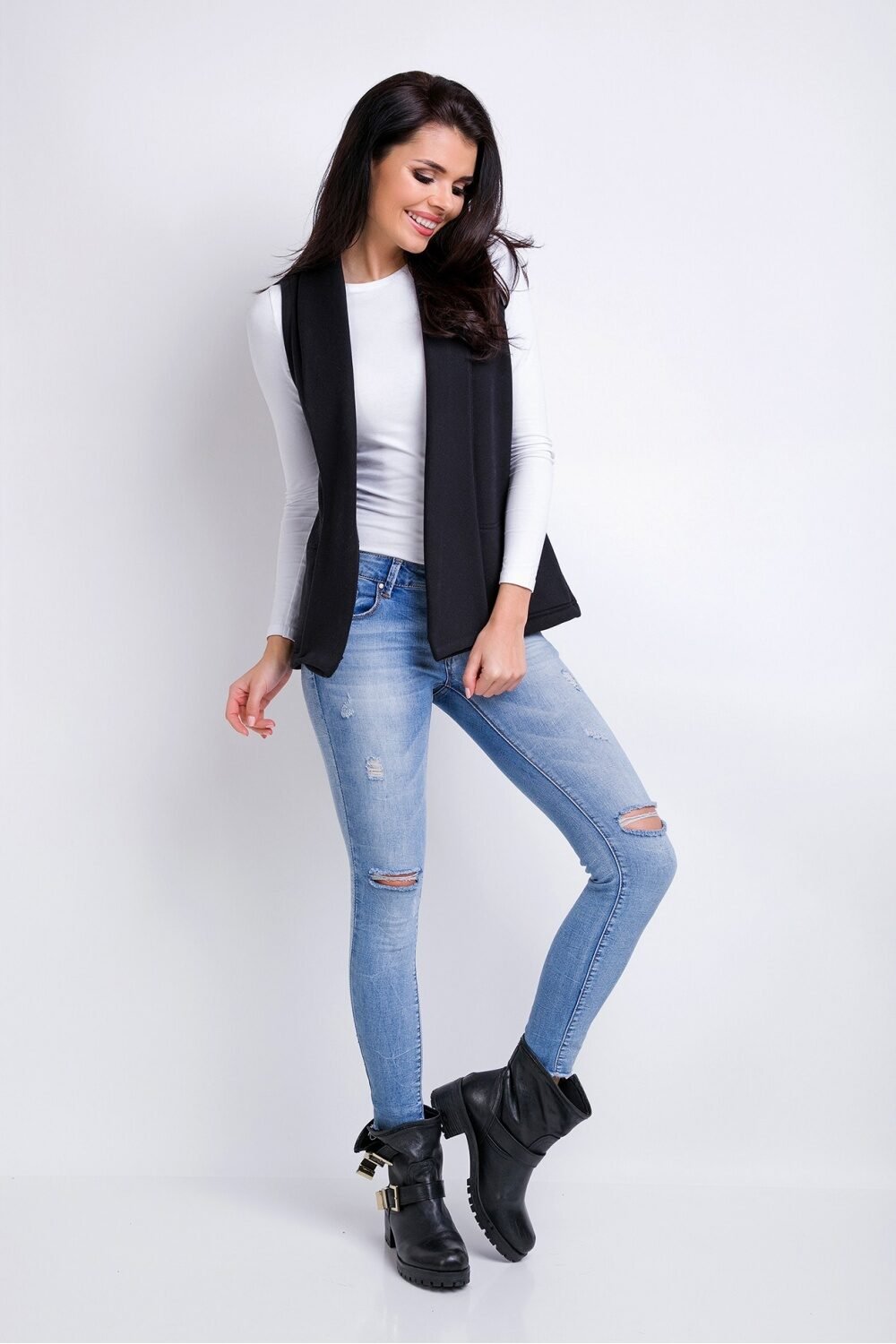 Navy Blue Classic Gilet with Pockets