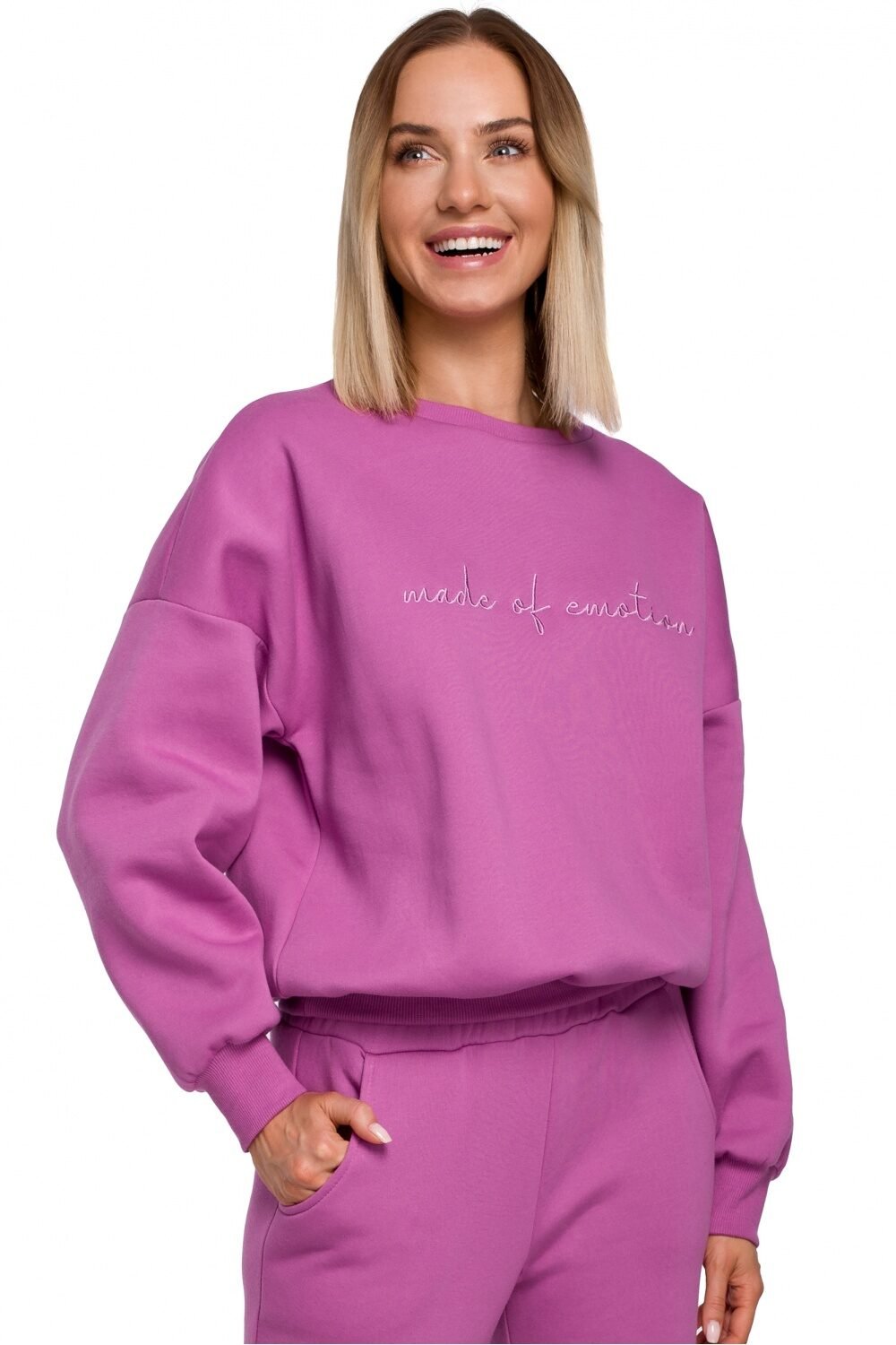 Comfy Purple Embroidered Sweatshirt